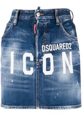 Dsquared2 ICON logo denim skirt
