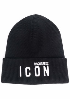 Dsquared2 Icon logo-embroidered knitted beanie