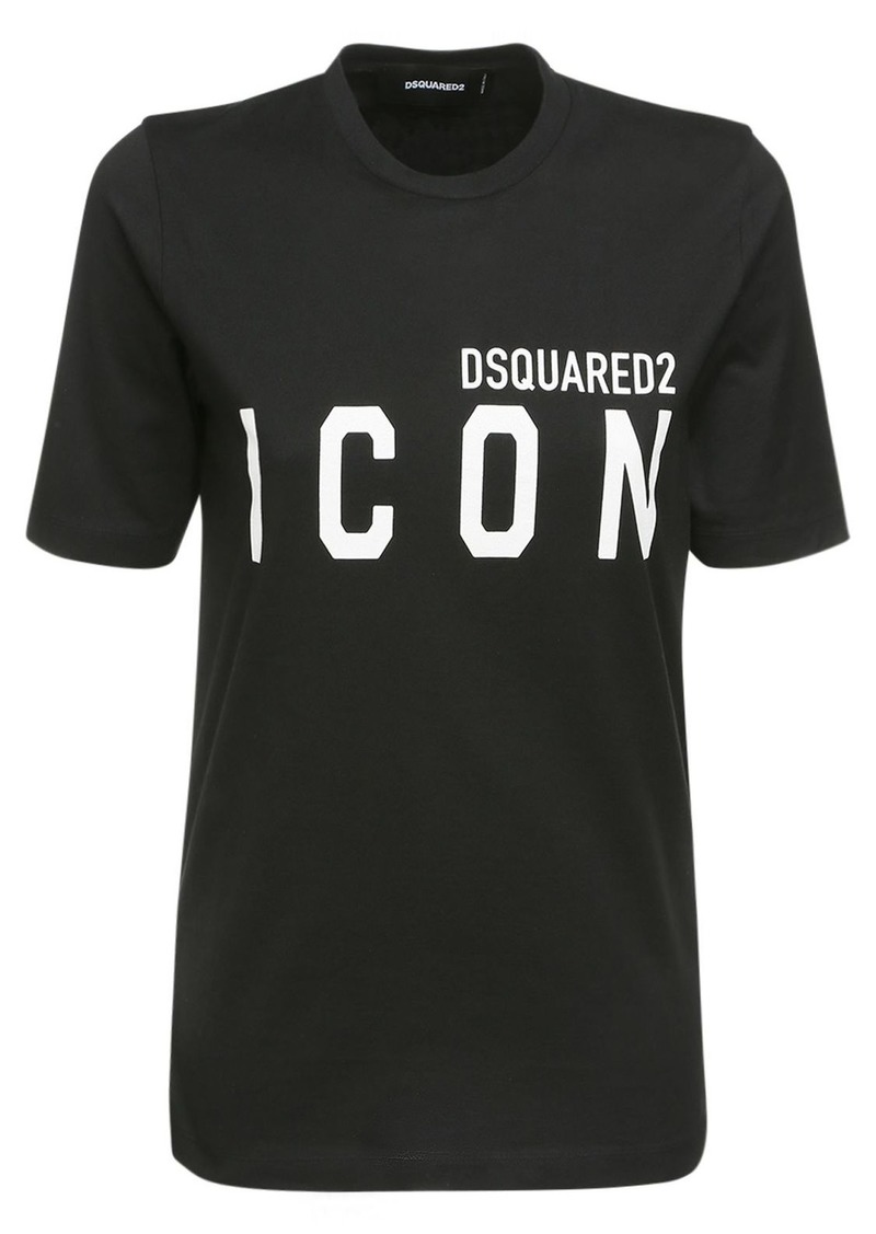 Dsquared2 Icon Logo Print Cotton Jersey T-shirt