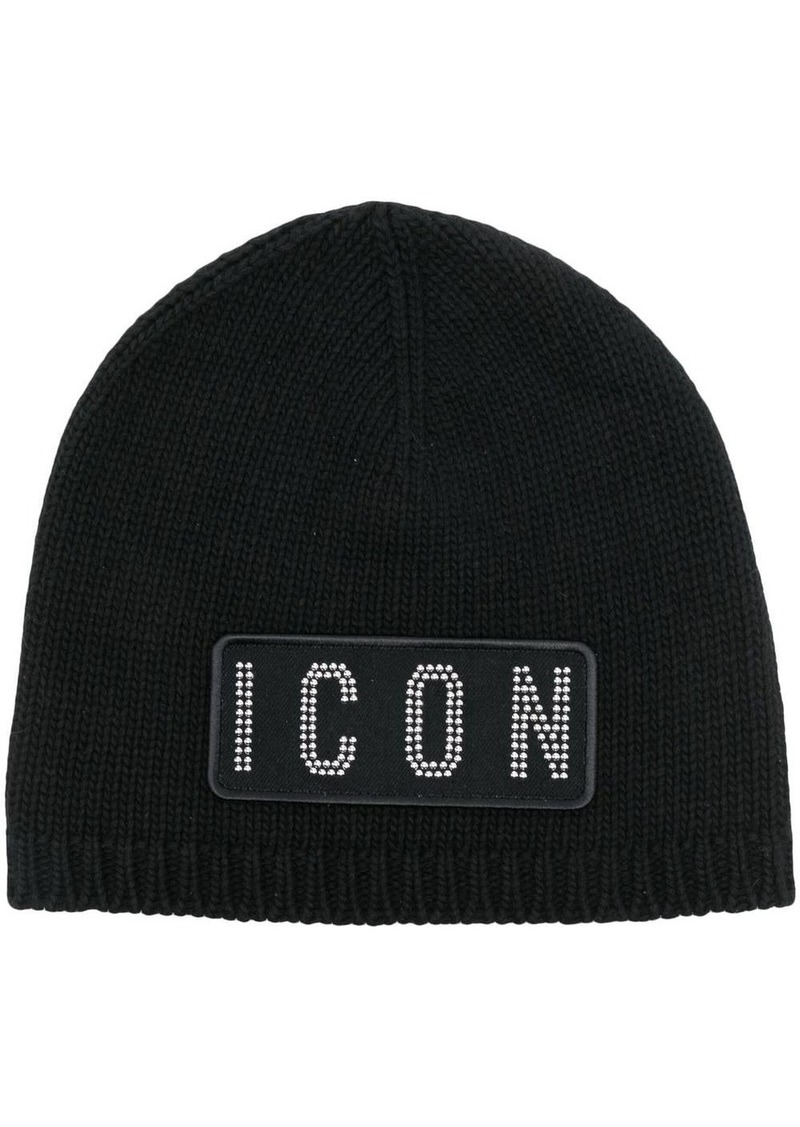 Dsquared2 Icon-patch knitted beanie