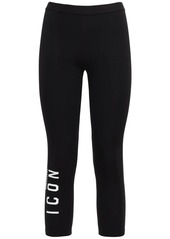Dsquared2 Icon Printed Cotton Jersey Leggings