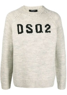 Dsquared2 intarsia-knit logo wool jumper