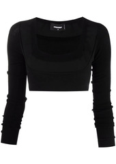 Dsquared2 knitted U-neck crop top