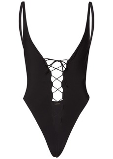 Dsquared2 Lace-up One Piece Swimsuit