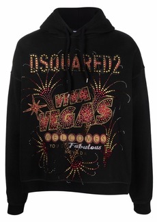 Dsquared2 Las Vegas print cotton hoodie