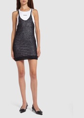 Dsquared2 Layered Knit & Jersey Tank Dresses