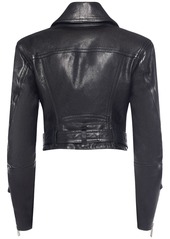 Dsquared2 Leather Biker Jacket W/ Belt