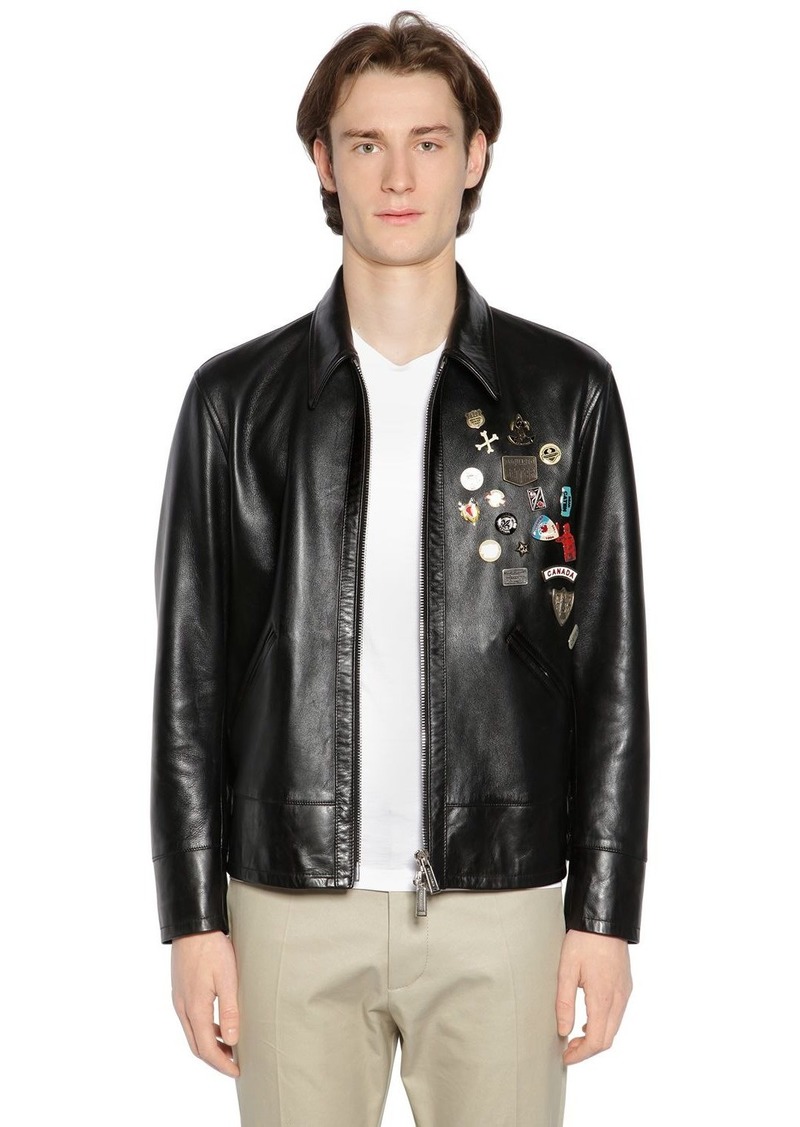 Dsquared2 Leather Jacket W/ Pins | Outerwear