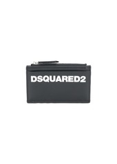 Dsquared2 leather zip purse with multiple slip pockets