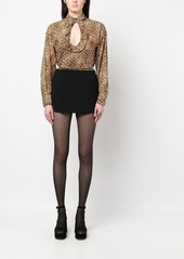 Dsquared2 leopard-print cut-out blouse