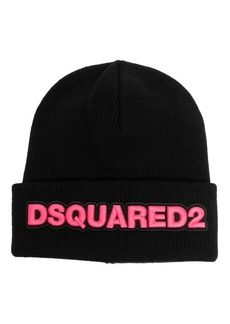 Dsquared2 logo-appliqué wool beanie