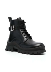 Dsquared2 logo-buckle leather ankle boots