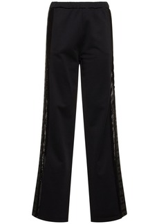 Dsquared2 Logo Cotton Blend Wide Sweatpants