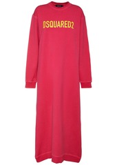 Dsquared2 Logo Cotton Jersey Sweatshirt Dress