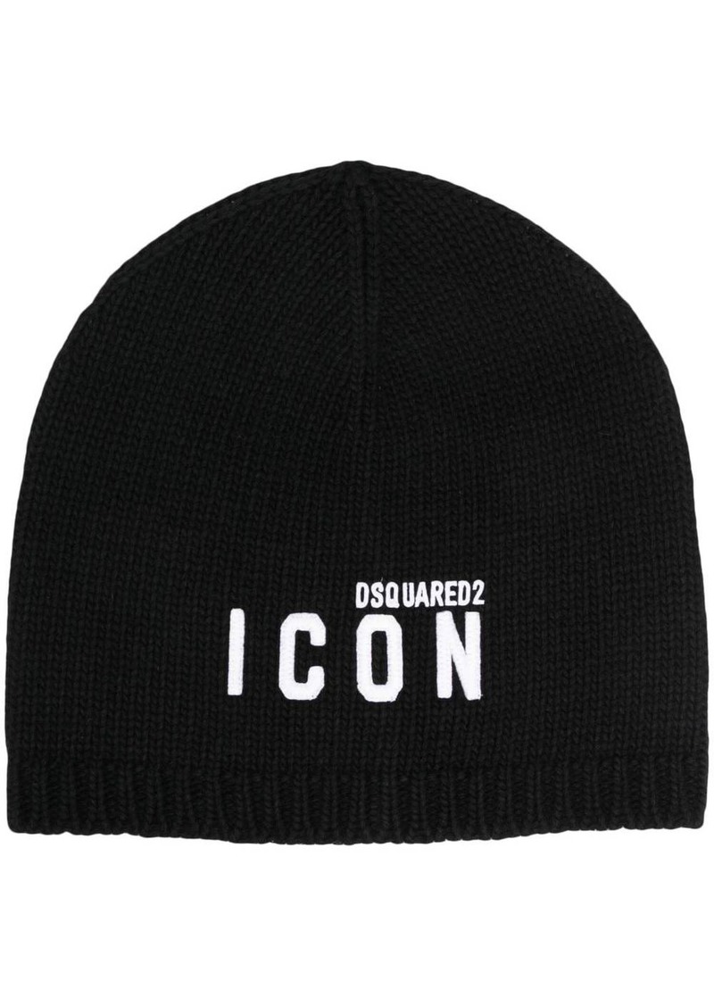 Dsquared2 logo-embroidered wool beanie