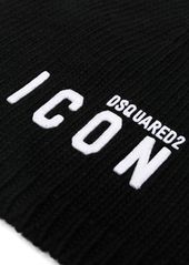 Dsquared2 logo-embroidered wool beanie