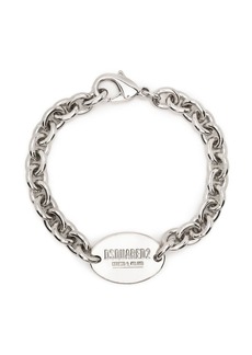 Dsquared2 logo-engraved chain-link ID bracelet