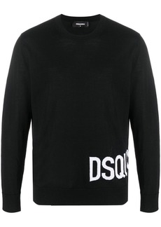 Dsquared2 logo-intarsia crew-neck sweater