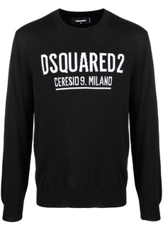 Dsquared2 logo intarsia-knit jumper