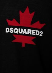 Dsquared2 Logo Jacquard Wool Crewneck Sweater