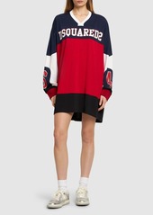 Dsquared2 Logo Oversized Cotton Jersey Sweat Dress