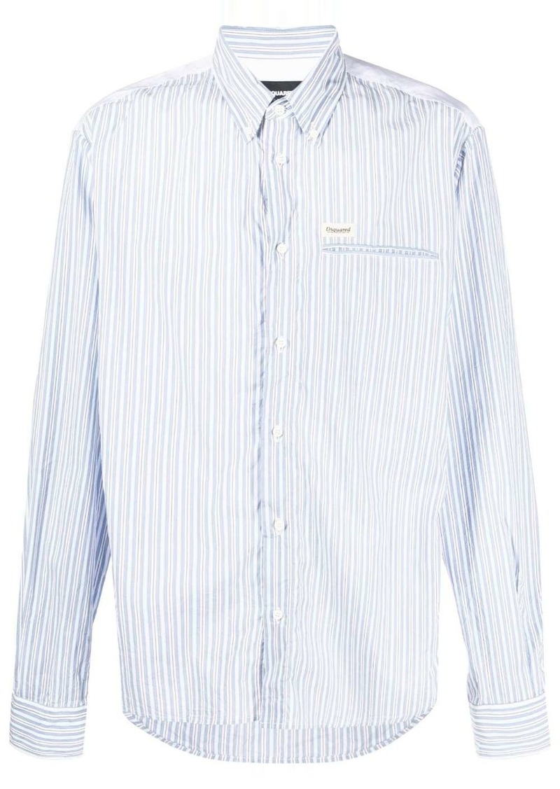 Dsquared2 logo-patch cotton shirt