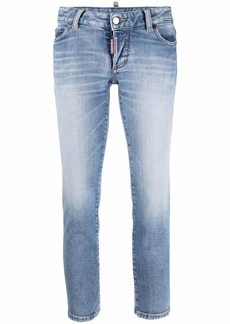 Dsquared2 logo patch cropped jeans
