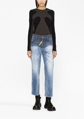 Dsquared2 logo-patch cropped jeans