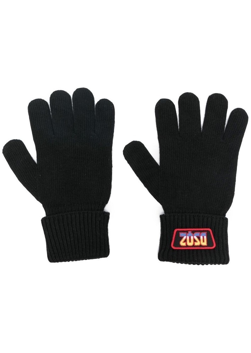 Dsquared2 logo-patch gloves