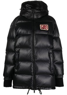 Dsquared2 logo-patch padded coat