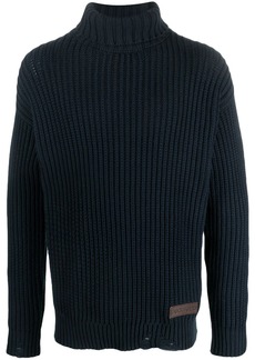 Dsquared2 logo-patch roll-neck knitted jumper