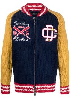 Dsquared2 logo patches zipped cardigan