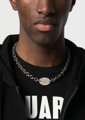 Dsquared2 logo-plaque chain-link necklacr