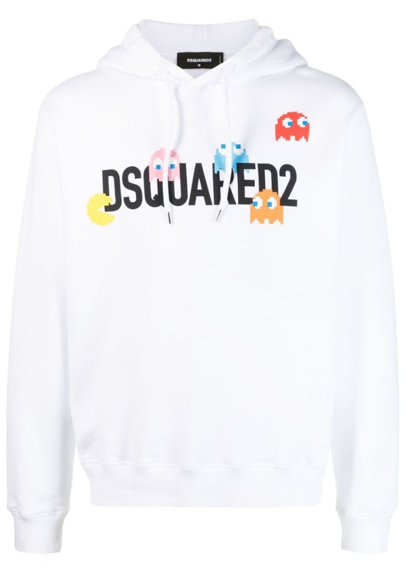 Dsquared2 logo-print cotton hoodie