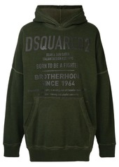 Dsquared2 logo print cotton hoodie