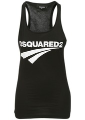 Dsquared2 Logo Print Cotton Jersey Tank Top