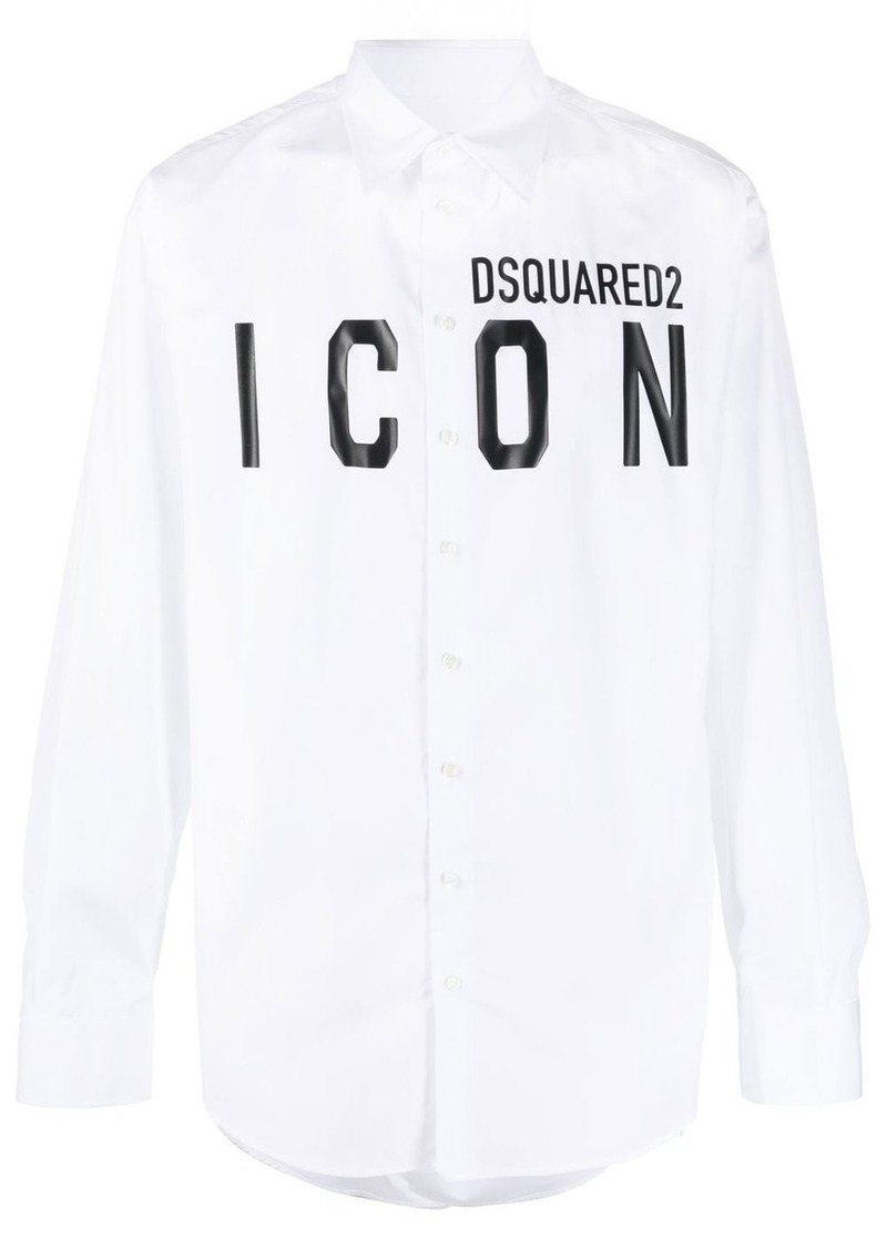 Dsquared2 logo-print cotton shirt