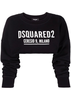 Dsquared2 logo-print cropped sweatshirt