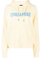 Dsquared2 logo-print drawstring cotton hoodie