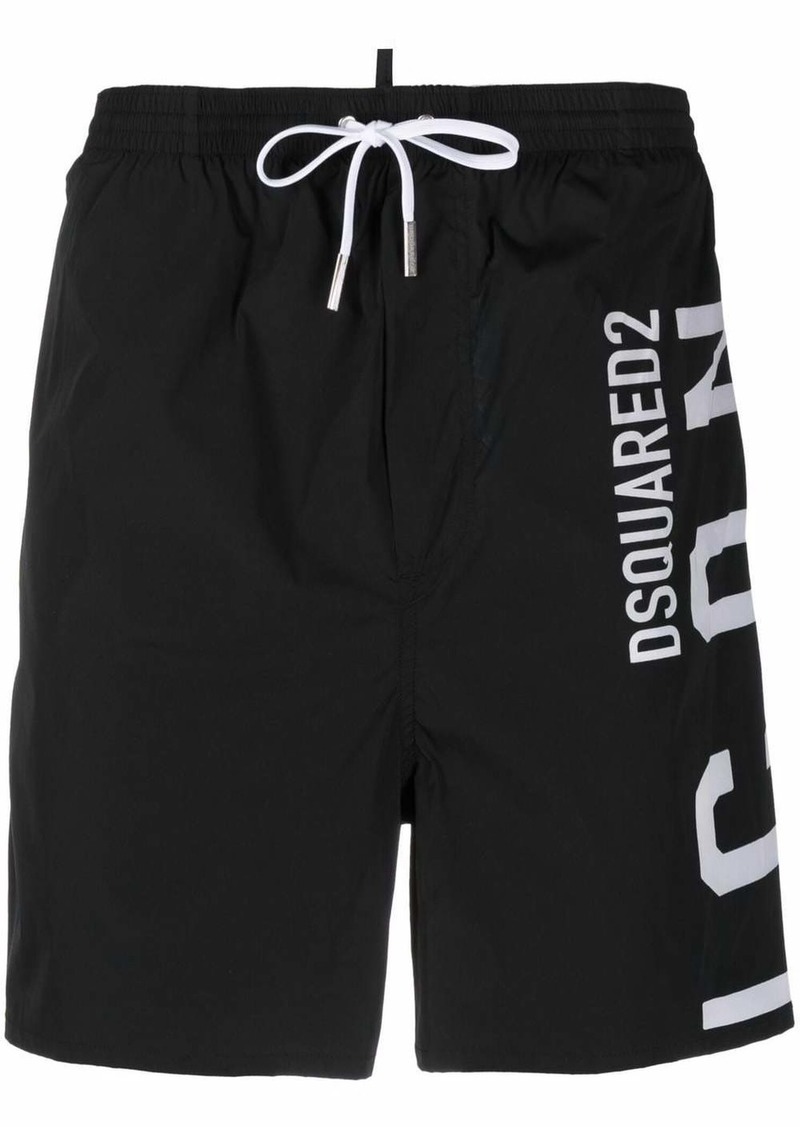 Dsquared2 logo-print drawstring swim shorts