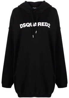 Dsquared2 logo-print hooded sweatshirt dress