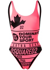 Dsquared2 logo print one-piece swimsuit