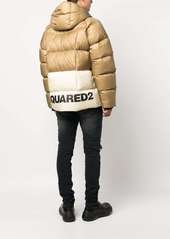 Dsquared2 logo-print padded hooded jacket