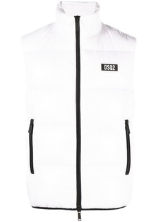 Dsquared2 logo-print quilted gilet