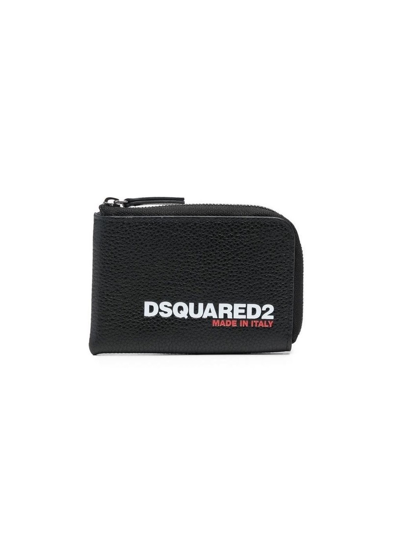 Dsquared2 logo-print zip-up wallet