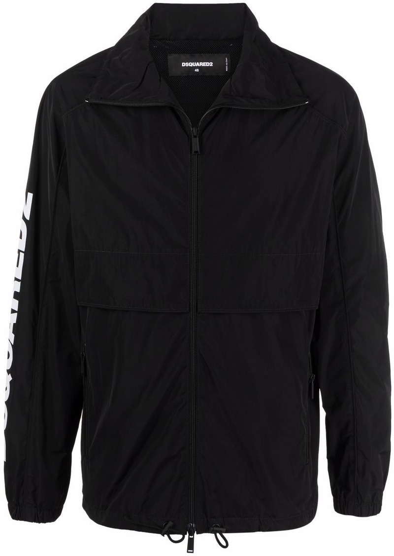 Dsquared2 logo-print zippered coat