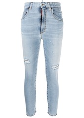 Dsquared2 logo-tag distressed skinny jeans