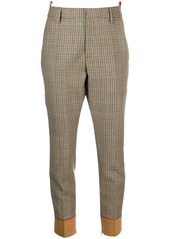 Dsquared2 logo tape checked trousers
