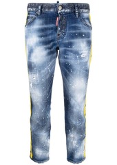 Dsquared2 logo-tape cropped jeans