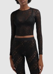 Dsquared2 Long Sleeved Lace Crop Top